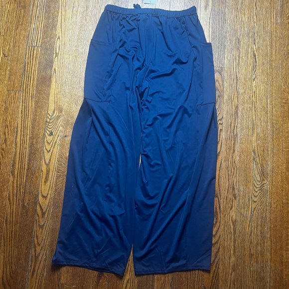 NWT Halara Mid Rise Elastic Waistband Drawstring Palazzo Flowy Wide Leg Pants Me - Picture 5 of 7